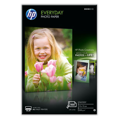 Lesklý fotopapír HP Everyday - 100 listů 10x15 cm s perforací (Q5441A)