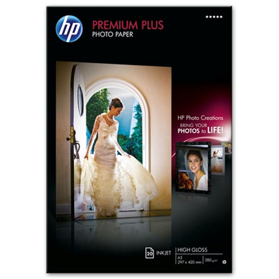 HP Premium Plus Photo lesklý fotografický papír, A3 (20 listů) (Q5496A)