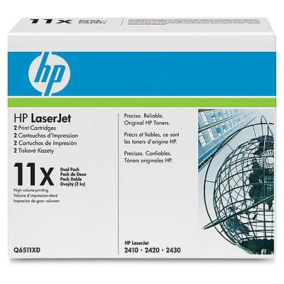 Toner HP 11X černý, dvojbalení (Q6511XD)