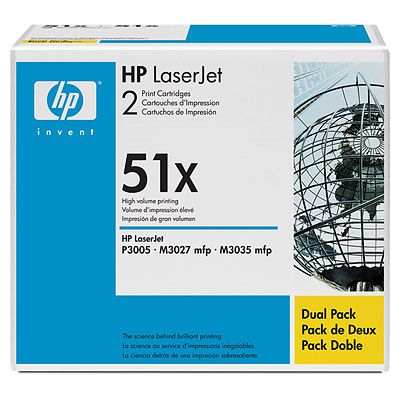 Toner HP 51X černý, dvojbalení (Q7551XD)