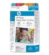 HP 343 základní fotografická sada + 60 listů (13 x 18 cm) (Q7922EE)