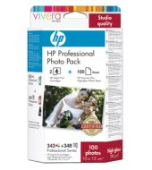 HP 343 a 348 fotografická sada + 100 listů (10 x 15 cm) (Q7960EE)