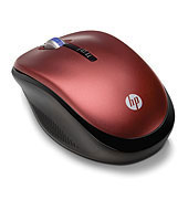 HP 2,4 GHz Mobilní optická bezdrátová myš - červená sonoma (XB386AA)