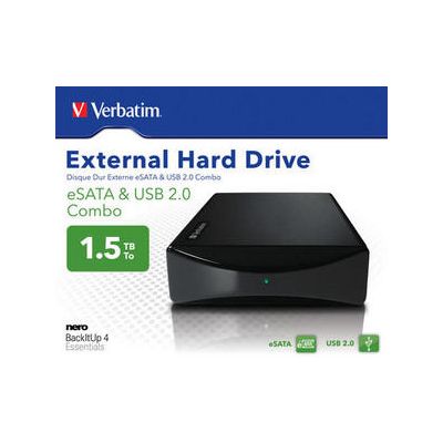 Externí pevný disk VERBATIM 3,5" -&nbsp;1,5 TB, eSATA/USB (47527)