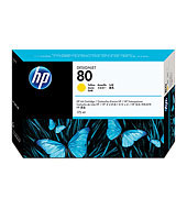 Inkoustová náplň HP 80 žlutá (175 ml) (C4873A)