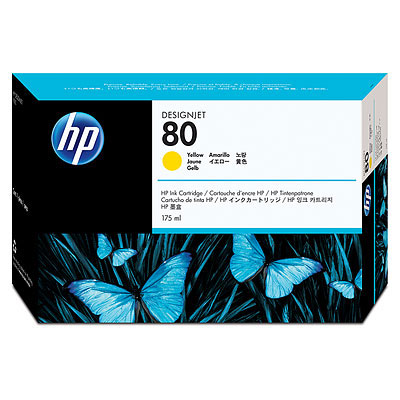 Inkoustová náplň HP 80 žlutá (175 ml) (C4873A)