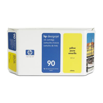 Inkoustová náplň HP 90 žlutá (225 ml) (C5064A)