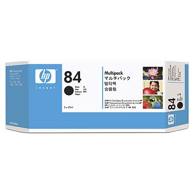 HP 84 černé inkoustové kazety, 69 ml, trojité balení (C9430A)