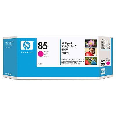 HP 85 purpurové inkoustové kazety, 28 ml, trojité balení (C9432A)