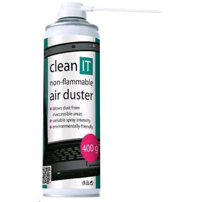 CLEAN IT Stlačený vzduch 400ml, NEHOŘLAVÝ (CL-31)