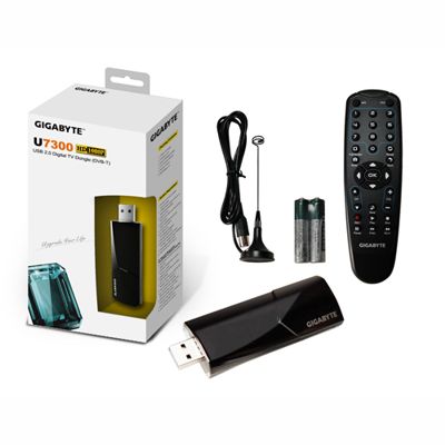 GIGABYTE externí USB DVB-T TV Tuner U7300 s dálkovým ovládáním (U7300)
