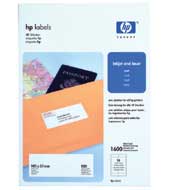 HP štítky 105 x 37 mm, A4 (100 listů) (Q6556A)