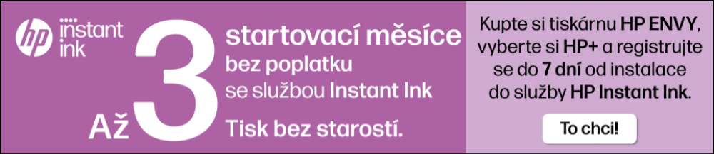 Instant Ink - 3 měsíce tisku zdarma k HP ENVY