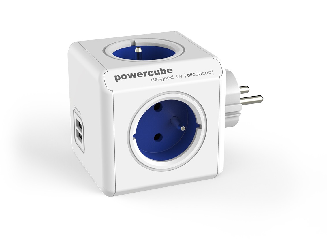 Allocacoc PowerCube Original USB - modrá (8718444082262)