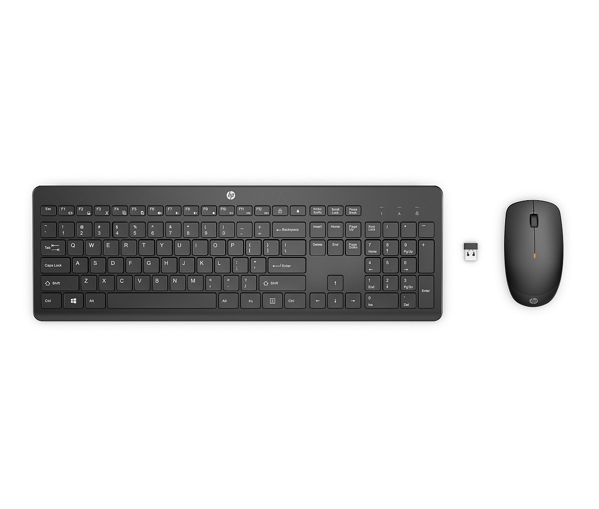 Bezdrátová klávesnice a myš HP 230 - černá (18H24AA)