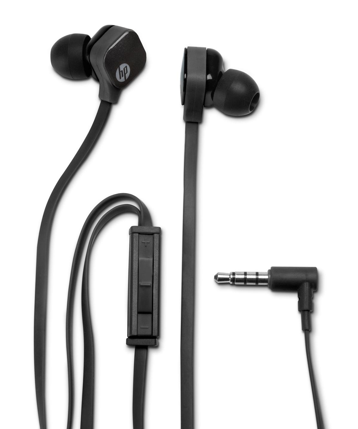 Špuntová stereofonní sluchátka HP H2300 In-Ear Sparkling Black, černá (H6T14AA)