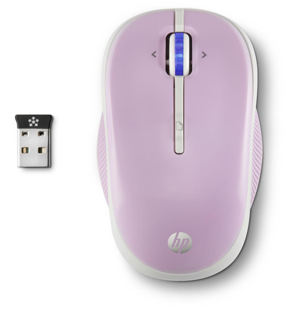 Bezdrátová myš HP X3300 - růžová (H4N95AA)