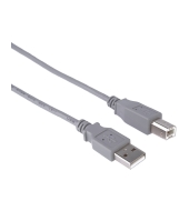 PremiumCord kabel USB 2.0 A-B propojovací 2m - šedivý (KU2AB2)