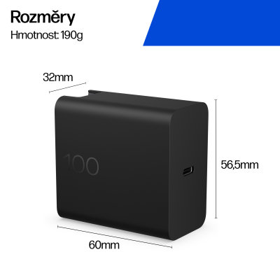 Napájecí adaptér HP  100 W USB-C GaN Wall Charger