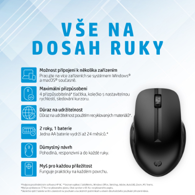 Bezdrátová myš HP 435 Multi-device (3B4Q5UT)
