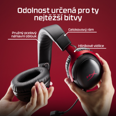 HyperX Cloud III S - Wireless Gaming Headset (Black-Red)