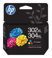Inkoustová kazeta HP 302XL/304XL tříbarevná (B7RT8AE)