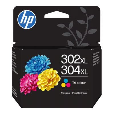 Inkoustová kazeta HP 302XL/304XL tříbarevná (B7RT8AE)