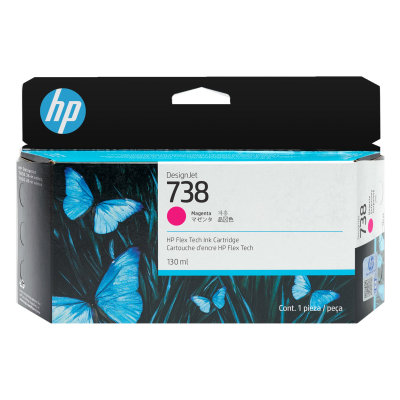 Inkoustová náplň HP 738 purpurová (130 ml) (498N6A)