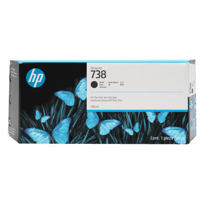 Inkoustová náplň HP 738 černá (300 ml) (498N8A)