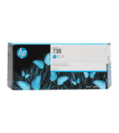 Inkoustová náplň HP 738 azurová (300 ml) (676M6A)