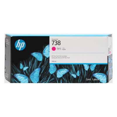 Inkoustová náplň HP 738 purpurová (300 ml) (676M7A)