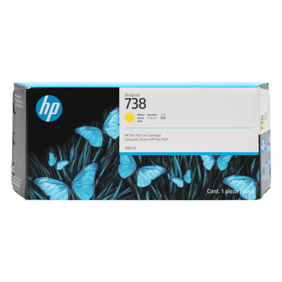 Inkoustová náplň HP 738 žlutá (300 ml) (676M8A)