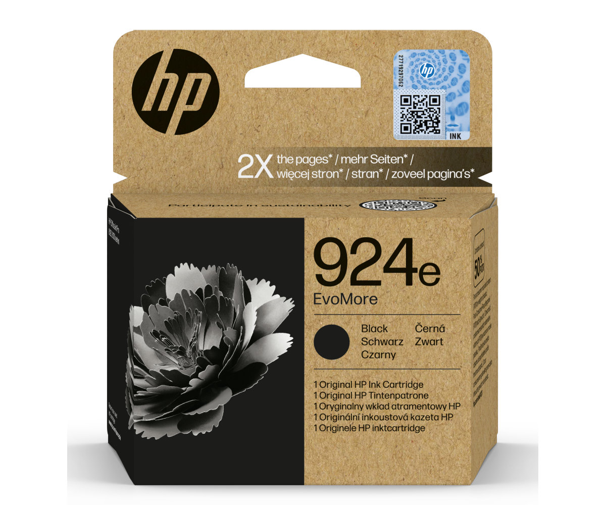 Inkoustová náplň HP 924e EvoMore černá (4K0V0NE)