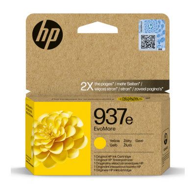 Inkoustová náplň HP 937e EvoMore žlutá (4S6W8NE)