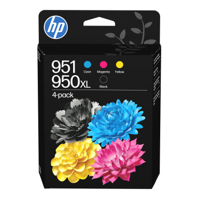 Sada inkoustů HP 950XL černá + 951 azurová, purpurová a žlutá (C3WK1AE)