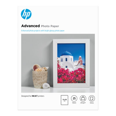 Fotopapír HP Advanced Photo -&nbsp;lesklý, 25 listů 13x18 cm (Q8696A)