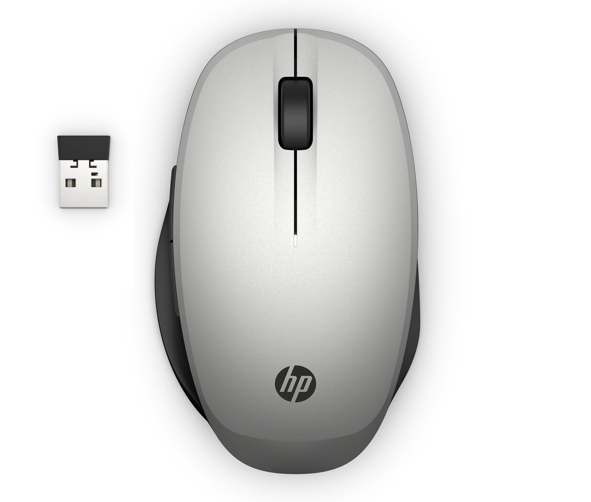 Bezdrátová myš HP Dual Mode - stříbrná (6CR72AA)