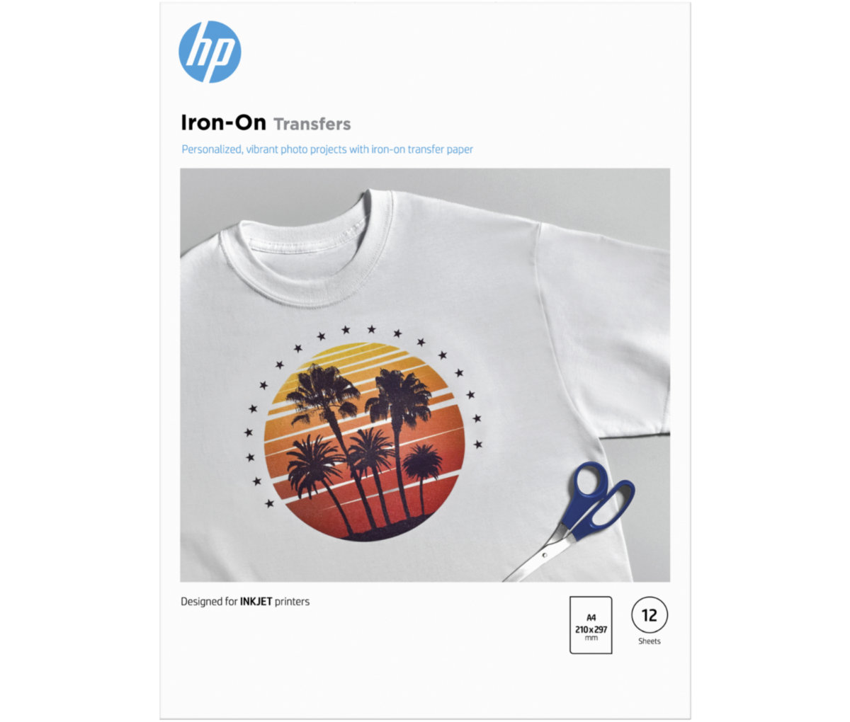 Nažehlovací fólie HP Iron-on Transfers - 12 fólií A4 (C6050A)