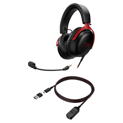 HyperX Cloud III - Gaming Headset (Black/Red) (727A9AA)