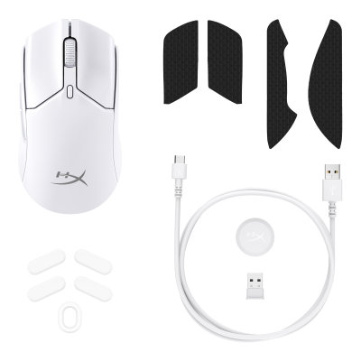 HyperX Pulsefire Haste 2 Mini - Wireless Gaming Mouse (White) (7D389AA)
