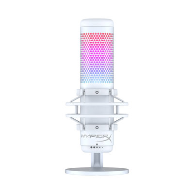 HyperX QuadCast S -&nbsp;USB Microphone (White) -&nbsp;RGB Lighting (519P0AA)