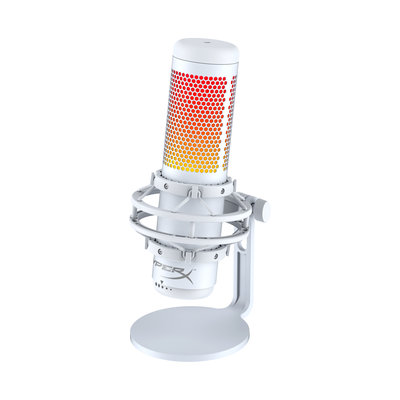 HyperX QuadCast S - USB Microphone (White) - RGB Lighting (519P0AA)