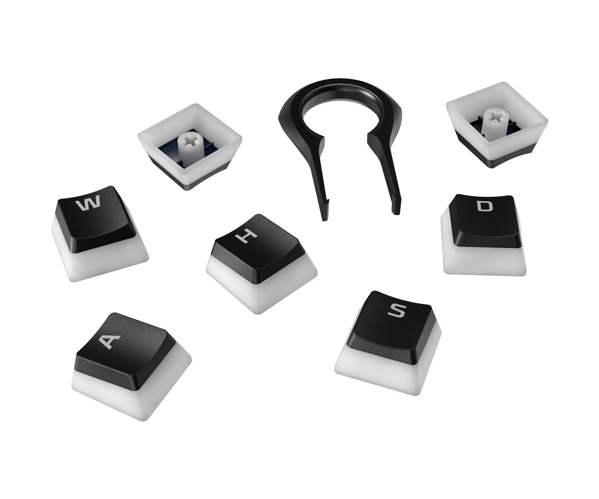 HyperX Pudding Keycaps - Full Key Set - PBT - Black (4P5P4AA)