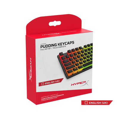 HyperX Pudding Keycaps - Full Key Set - PBT - Black (4P5P4AA)