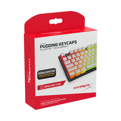 HyperX Pudding Keycaps - Full Key Set - PBT - White (4P5P5AA)