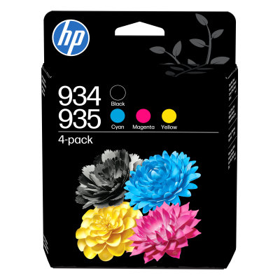 Sada inkoustů HP 934 černá + 935 azurová, purpurová a žlutá (6ZC72AE)