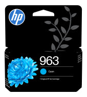 Inkoustová kazeta HP 963 azurová (3JA23AE)