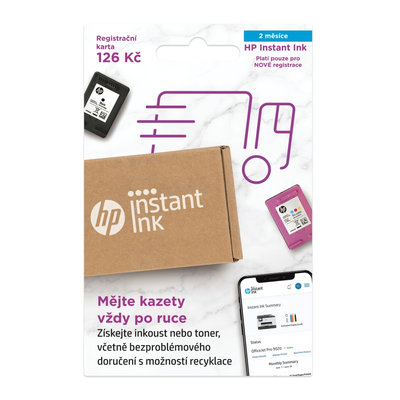 HP Instant Ink -&nbsp;2 měsíce (registrační karta) (6E7C2AE)