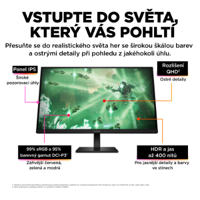 OMEN 27q QHD 165Hz Gaming Monitor (780H4AA)