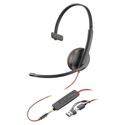 Poly Blackwire 3215 USB-C/A + 3,5 mm jack (8X227AA)